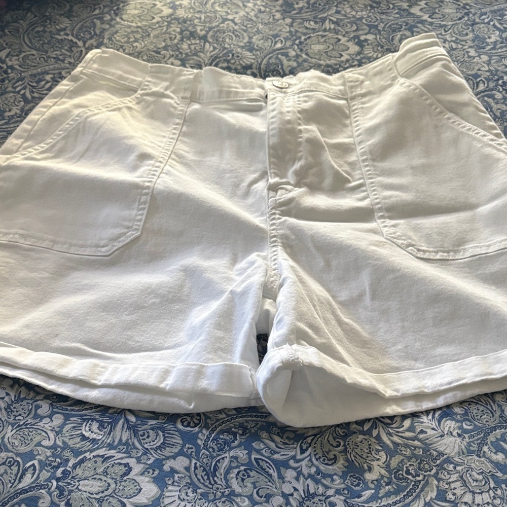 Gloria Vanderbilt Women's White Cargo Shorts Size L